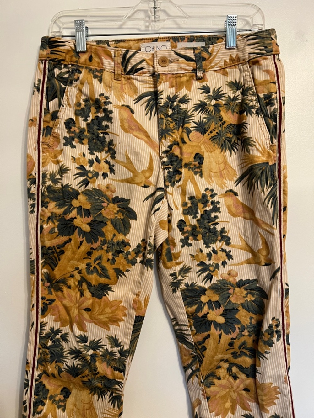 Anthropologie Relaxed Botanical Print Chino Pants 28 / 6 - Picture 3 of 11